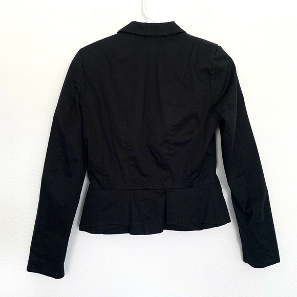 H&M Blazer Womens Size 6 Black Single Button Business Suit Jacket Lined - Picture 4 of 6